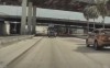 برخورد کامیون حامل خودروهای صفر به زیر پل + فیلم
